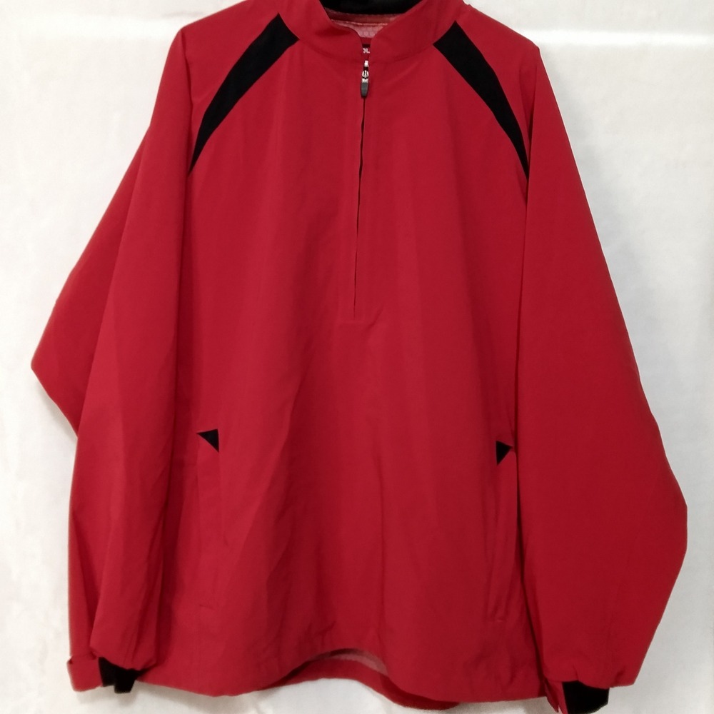 Sun Mountain Outerwear Mens XL Red 1/4 Zip Golf Windshirt Pullover Jacket